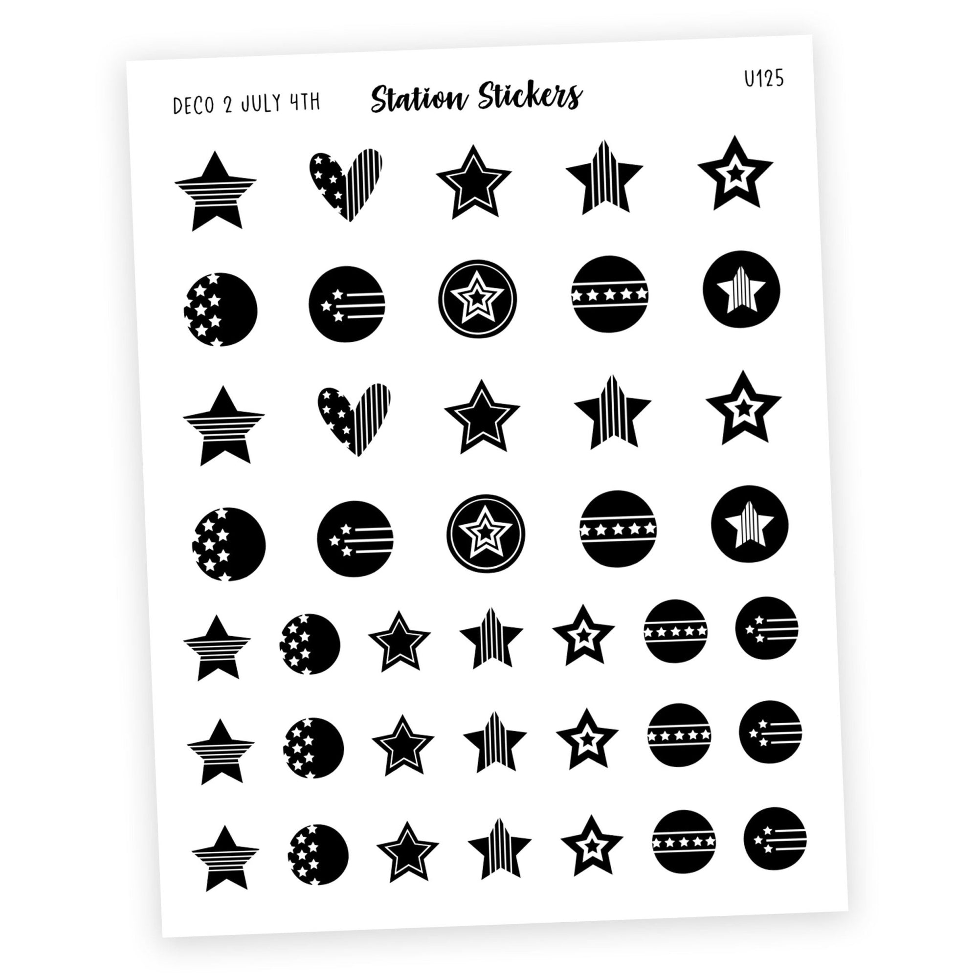 DECO 2 • JULY 4th - Station Stickers