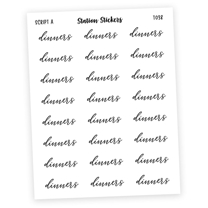 DINNERS Stickers