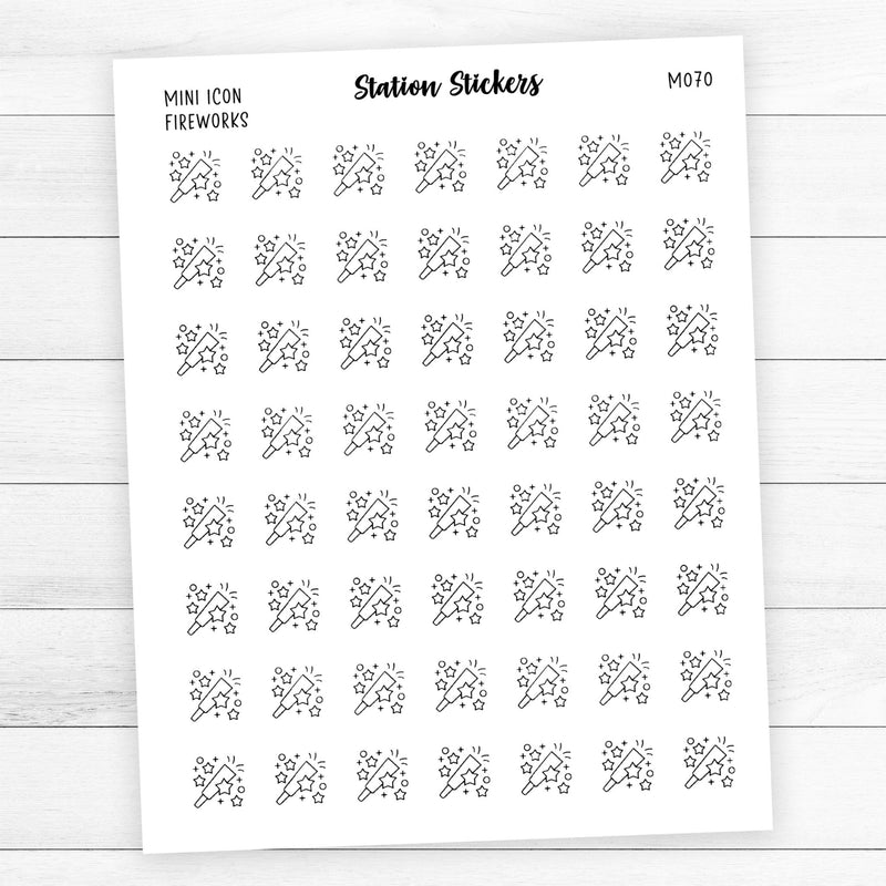 Fireworks Icon Stickers - Station Stickers