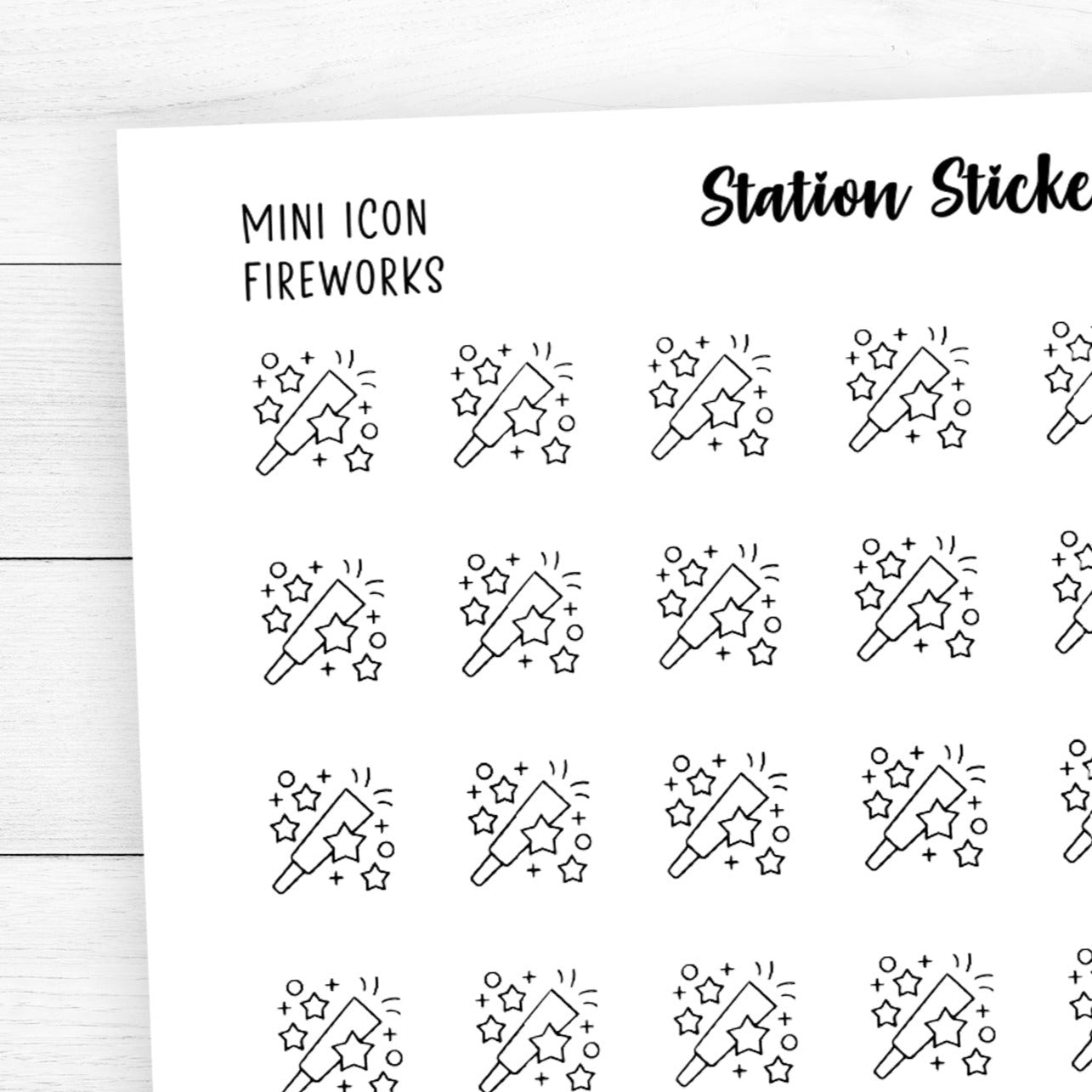 Fireworks Icon Stickers - Station Stickers