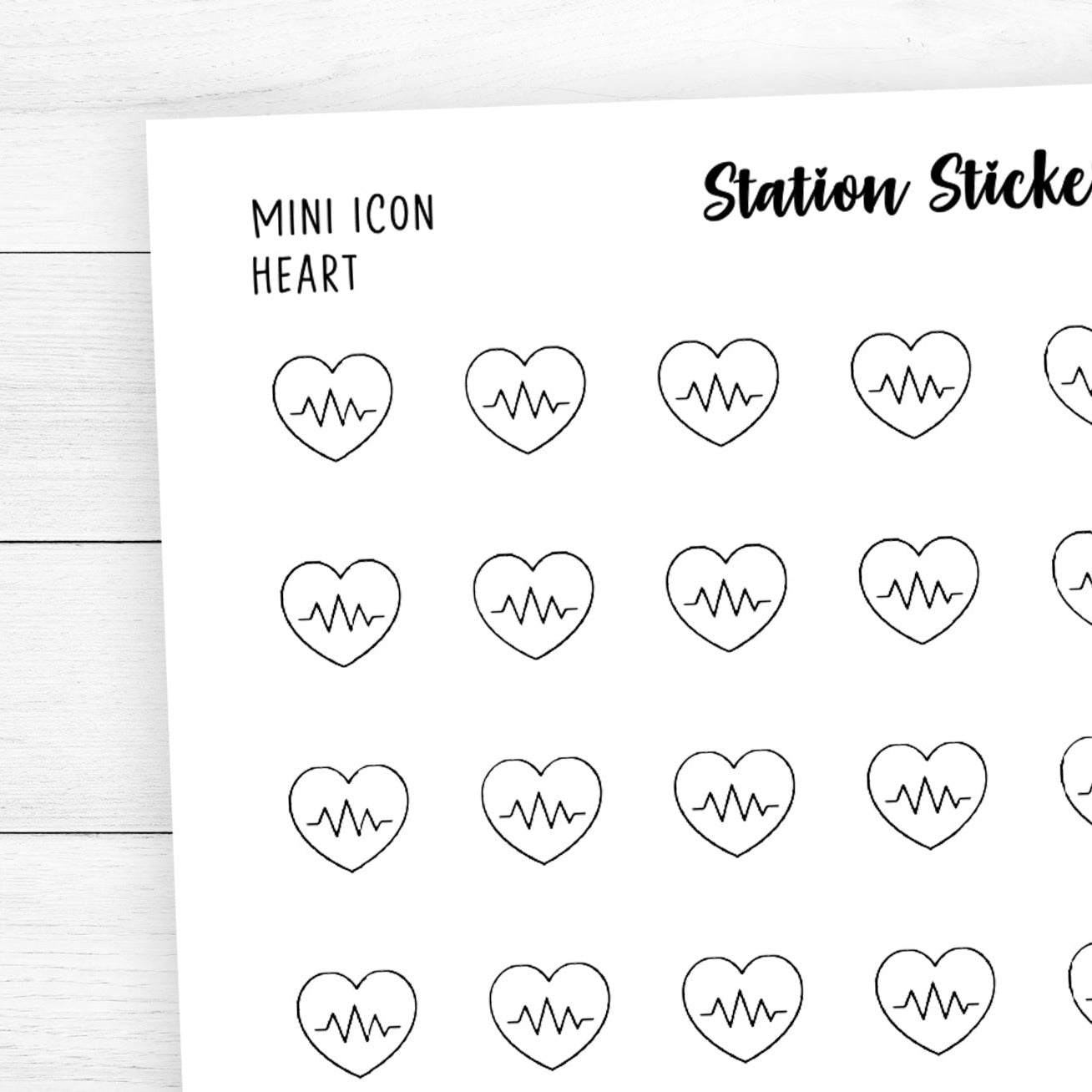 Heart Icon Stickers - Station Stickers