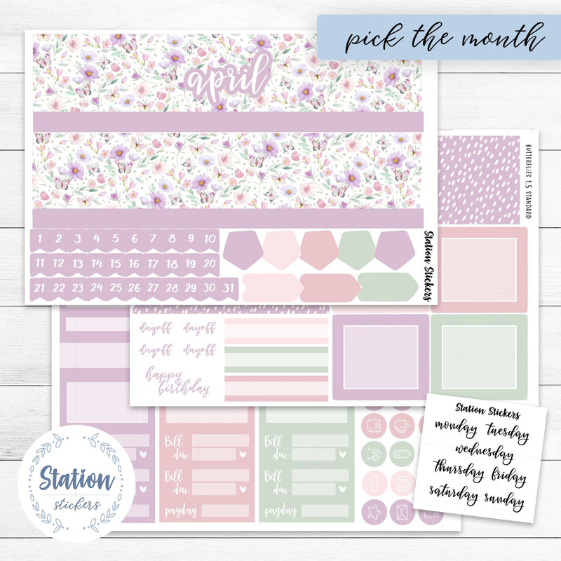 Monthly EC 7X9 Daily Duo Butterflies - Station Stickers