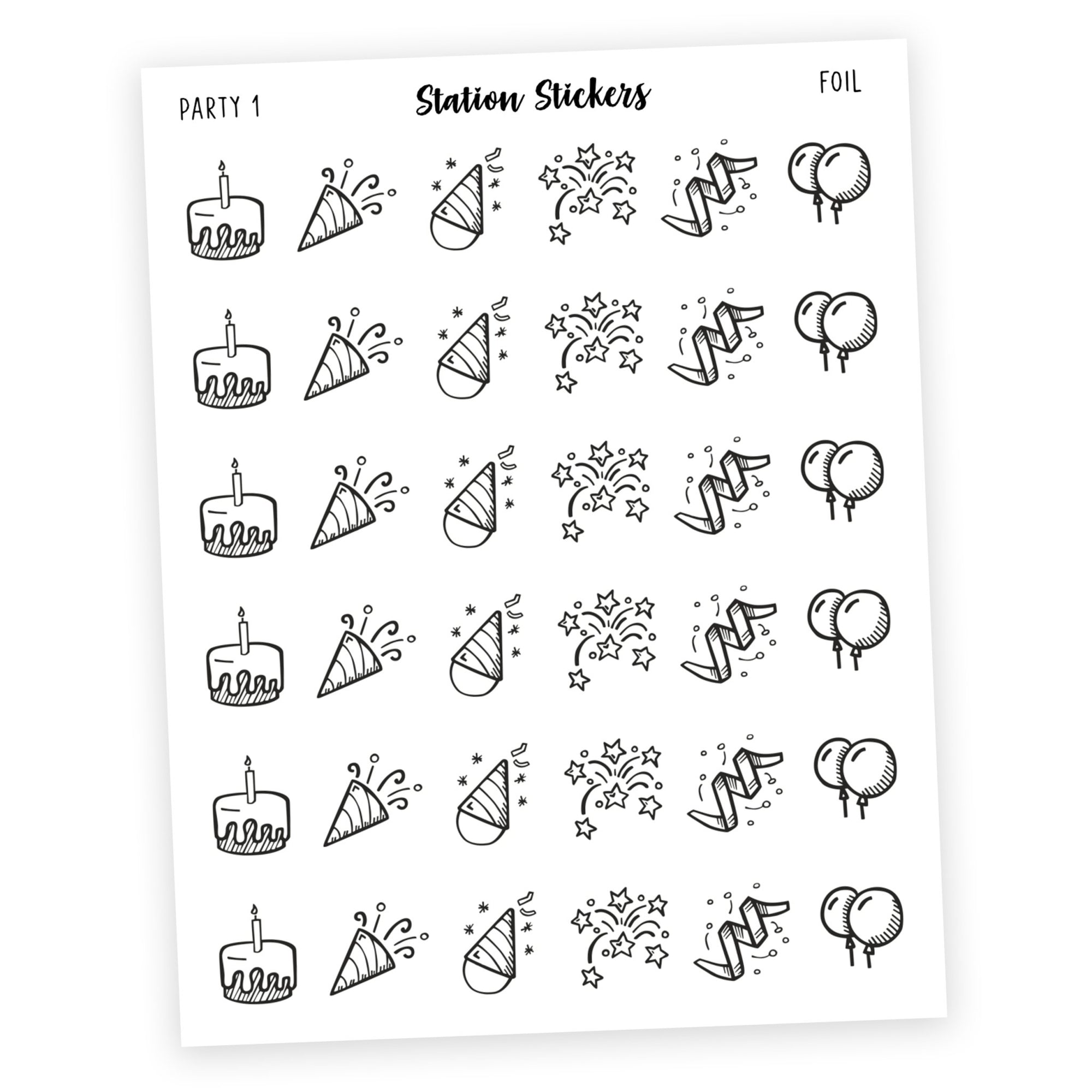 PARTY 1 • ICONS - Station Stickers