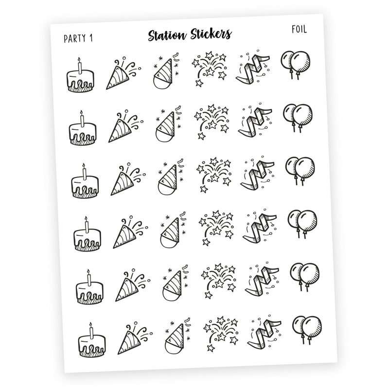 PARTY 1 • ICONS - Station Stickers