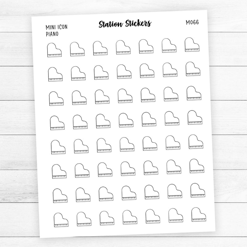 Piano Icon Stickers - Station Stickers
