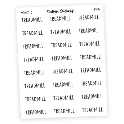 TREADMILL • Script Stickers