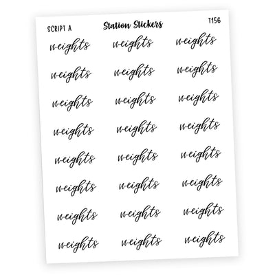 Weights Script Stickers