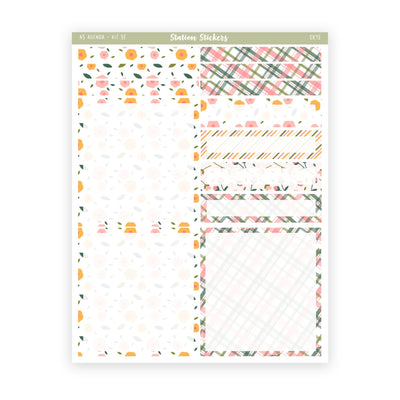 A5 AGENDA KIT • 3. SPRING FLORAL - Station Stickers