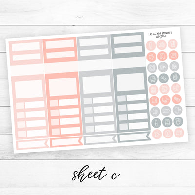 A5 EC MONTHLY • BLOSSOM FLORAL - Station Stickers