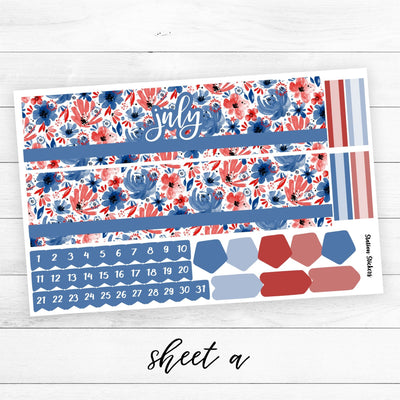 A5 EC Monthly Summer Florals - Station Stickers