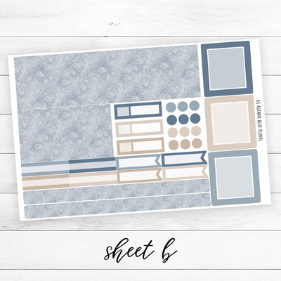 A5 PLANNER • BLUE FLORALS - Station Stickers