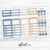 A5 PLANNER • BLUE FLORALS - Station Stickers