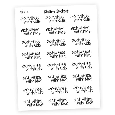 Activities with Kids Stickers