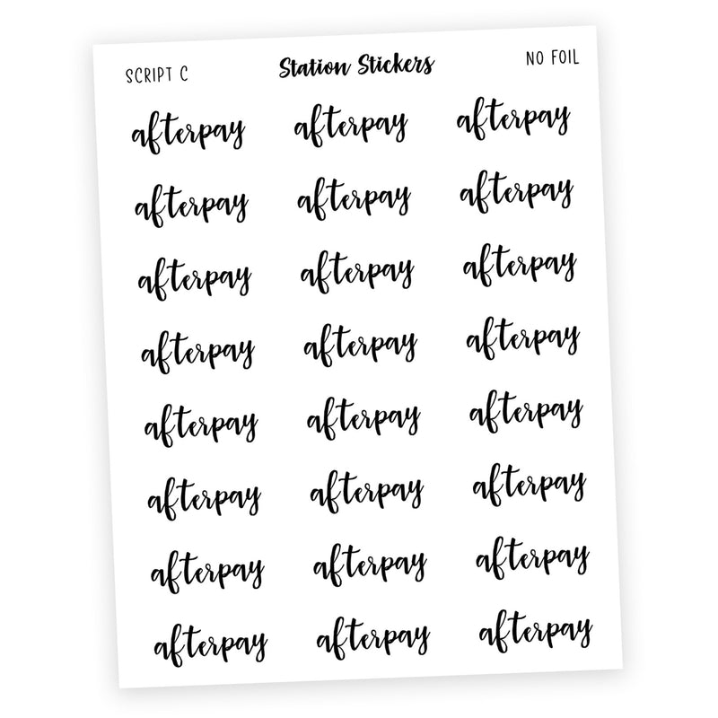 Afterpay Script Stickers