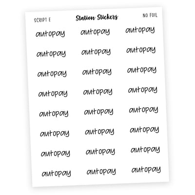 AUTOPAY • SCRIPTS - Station Stickers