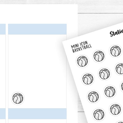 Basketball Mini Icon Stickers - Station Stickers