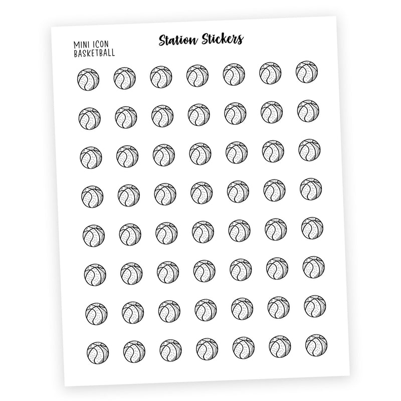 Basketball Mini Icon Stickers - Station Stickers