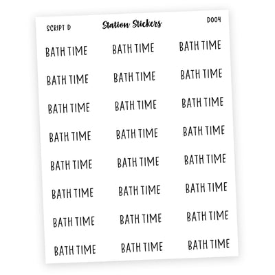 BATH TIME Stickers