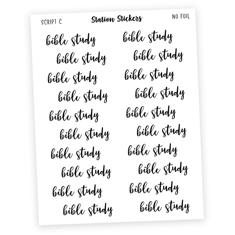 BIBLE STUDY Script Stickers