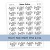 BUBBLE BATH Script Stickers