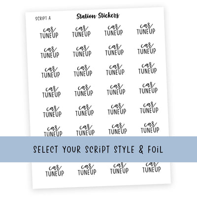 CAR TUNEUP • Script Stickers [COMING 11/20] - Station Stickers