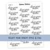 CHASE YOUR DREAMS • Script Stickers - Station Stickers