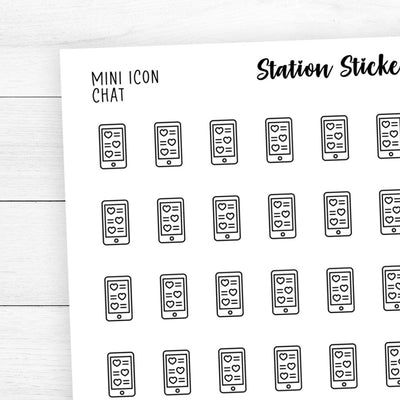 Chat Mini Icon Stickers - Station Stickers