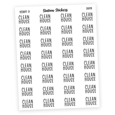 CLEAN HOUSE Stickers