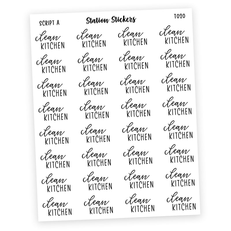 CLEAN KITCHEN Stickers
