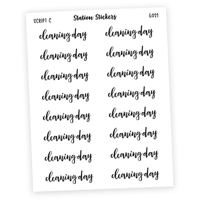 CLEANING DAY • SCRIPTS - Station Stickers