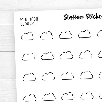 Cloudy Mini Icon Stickers - Station Stickers