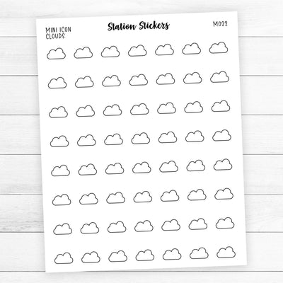 Cloudy Mini Icon Stickers - Station Stickers
