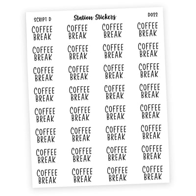 Coffee Break • Script Stickers - Station Stickers