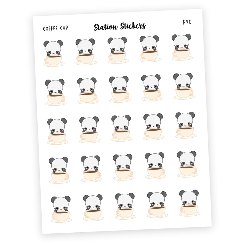 COFFEE CUP • PANDA - Station Stickers