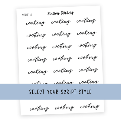 COOKING • Script Stickers