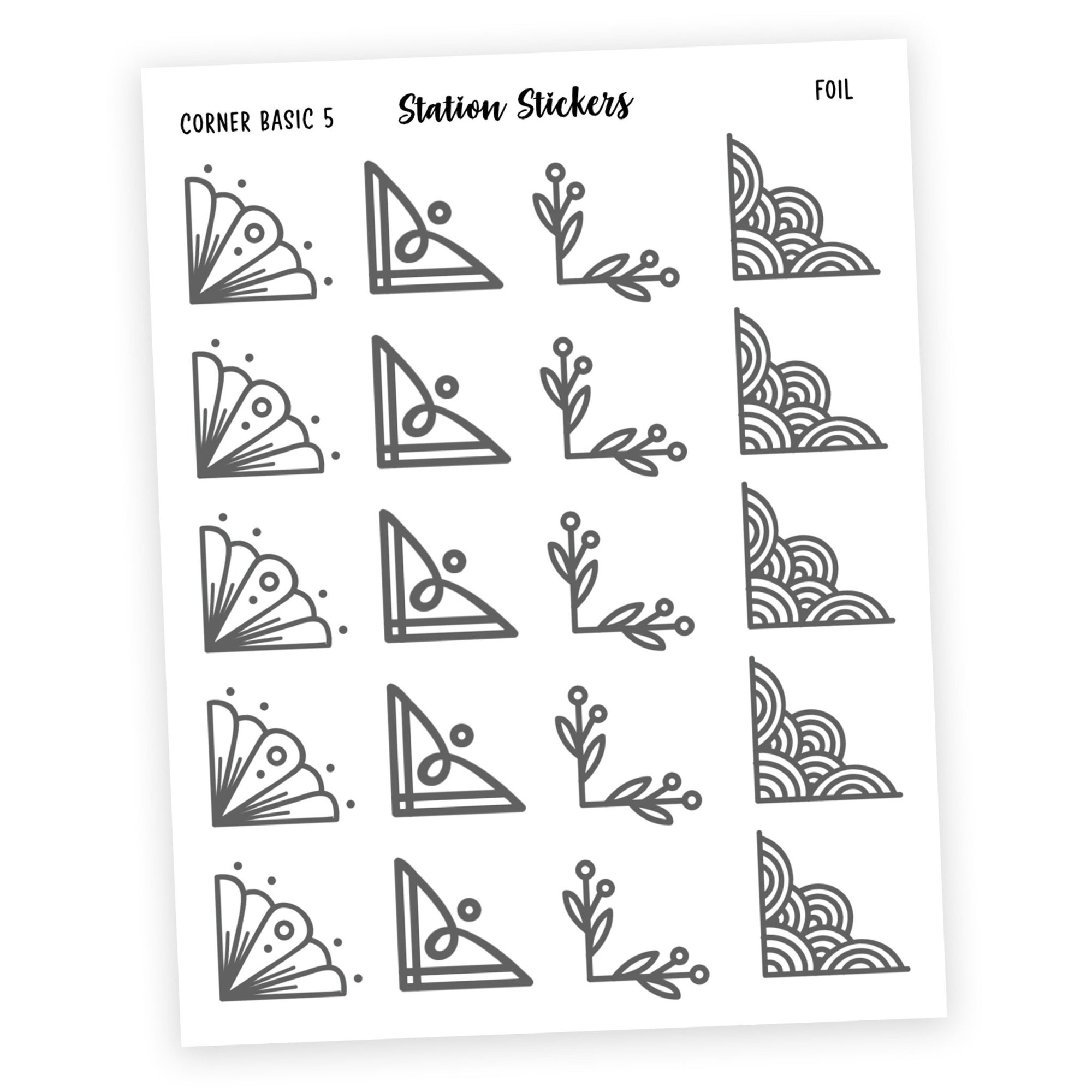 CORNERS • BASIC 5 - Station Stickers