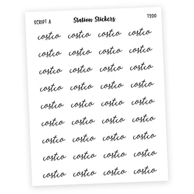 COSTCO • Script Stickers
