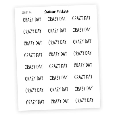 CRAZY DAY Stickers