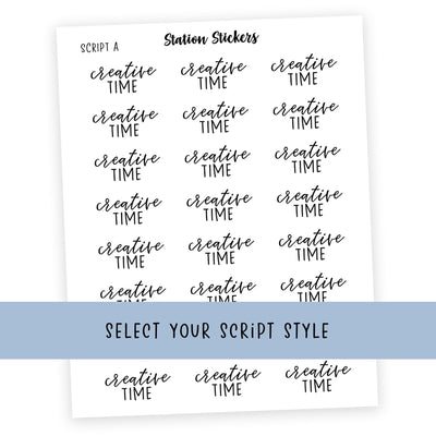 Creative Time • Script Stickers - Station Stickers