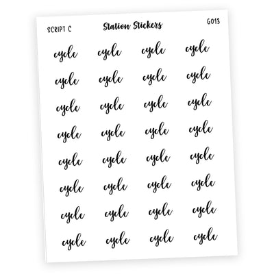 Cycle • Script Stickers