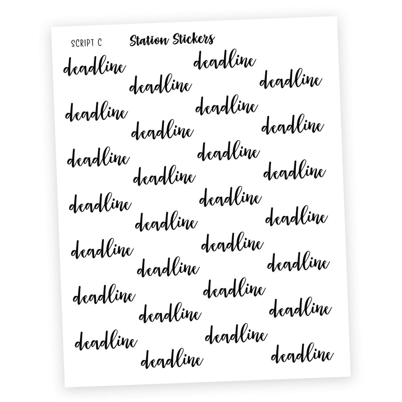 DEADLINE • Script Stickers