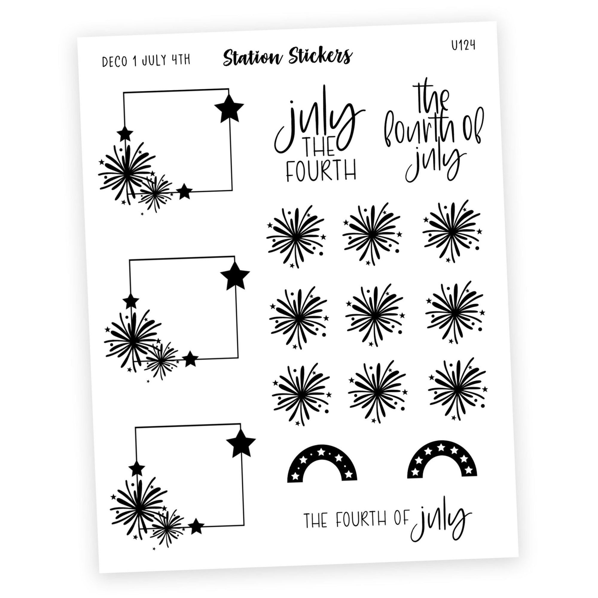 DECO 1 • JULY 4th - Station Stickers