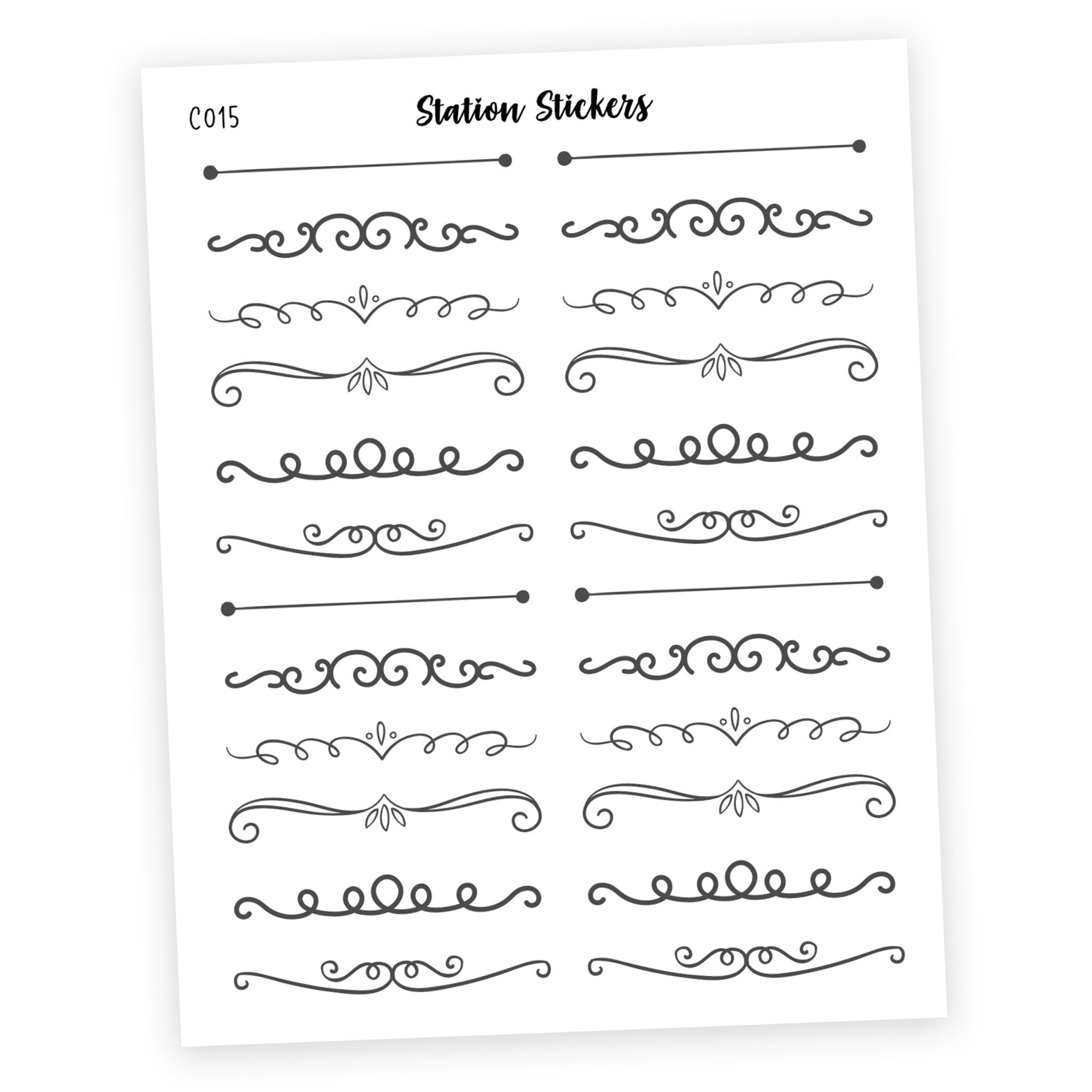 DECO BORDERS #3 - Station Stickers