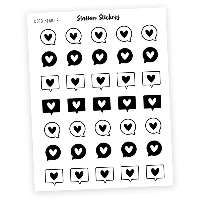 DECO • HEART 3 - Station Stickers