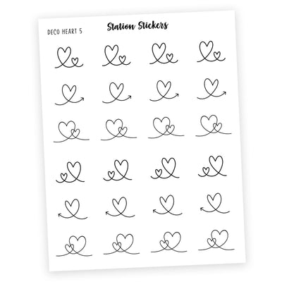 DECO • HEART 5 - Station Stickers