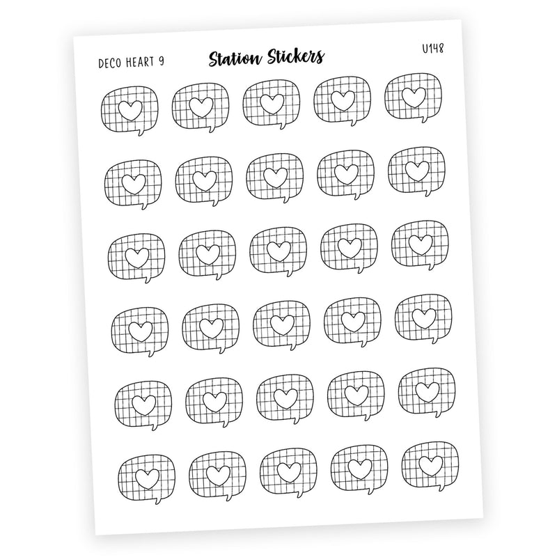 DECO • HEART 9 - Station Stickers