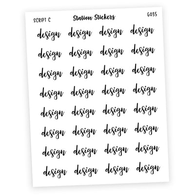 Design • Script Stickers - Station Stickers