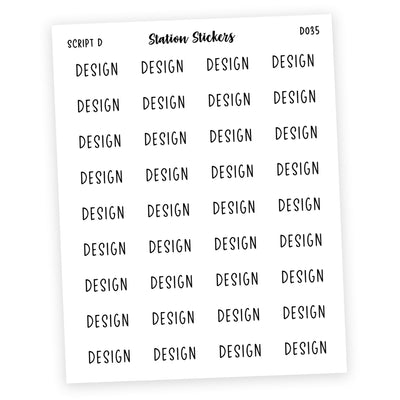 Design • Script Stickers - Station Stickers