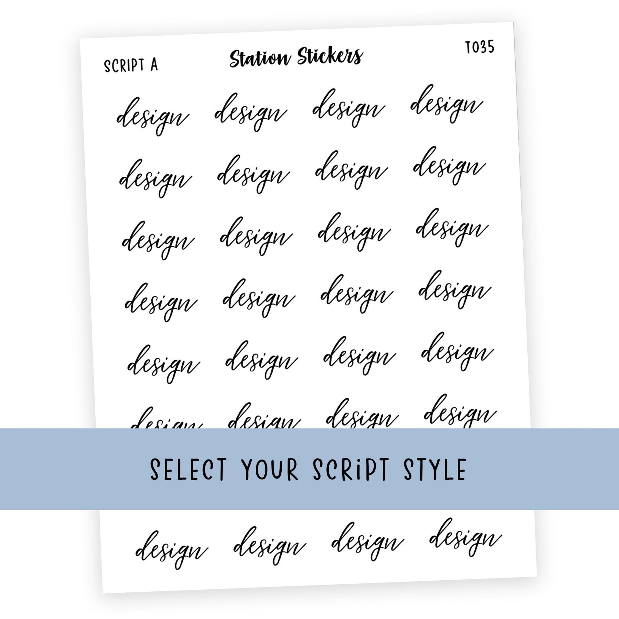 Design • Script Stickers