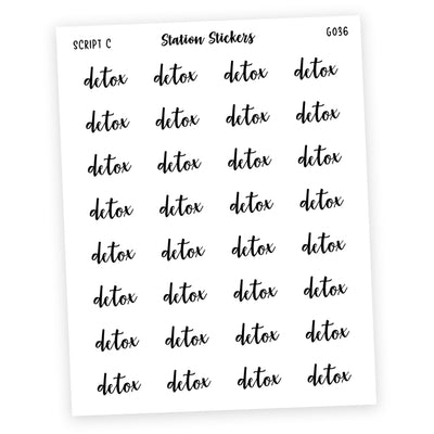 Detox • Script Stickers - Station Stickers